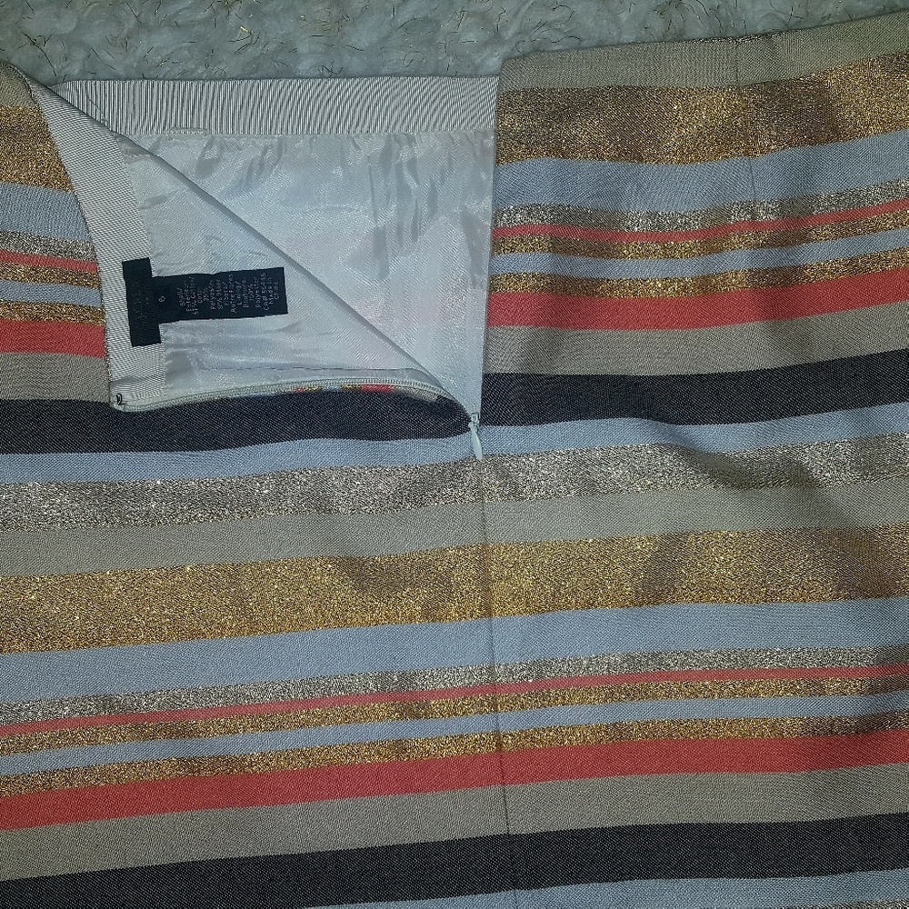 J CREW MINI SKIRT Amazing Metallic Strips - Picture 6 of 7